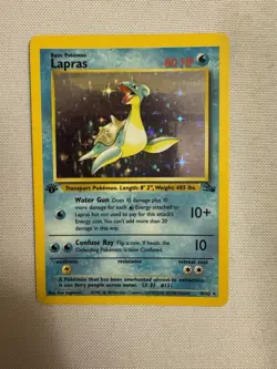 1999 Pokemon - 1st Edition Lapras Holo Rare - Fossil 10/62 WOTC - Image 2