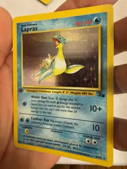 1999 Pokemon - 1st Edition Lapras Holo Rare - Fossil 10/62 WOTC - Image 4