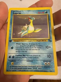 1999 Pokemon - 1st Edition Lapras Holo Rare - Fossil 10/62 WOTC - Image 5