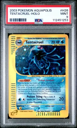 2003 POKEMON AQUAPOLIS #H26 TENTACRUEL-HOLO PSA 9 - Image 1