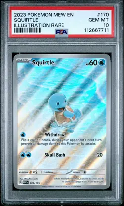 2023 POKEMON MEW EN-151 ILLUSTRATION RARE #170 SQUIRTLE PSA 10 - Image 1