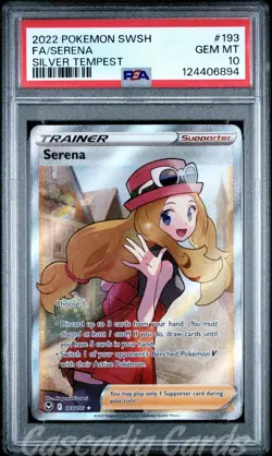 PSA 10 Serena Full Art Trainer 193/195 Silver Tempest Pokemon - Image 1