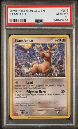 2023 POKEMON CHARIZARD & HO-OH ex DECK STANTLER #16 PSA 10 - Image 1