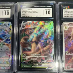 POKEMON 3 SLAB LOT GRADED LILEEP CGC 9 LAPRAS EX CGC 10 TREVENANT CGC 10 - Image 3