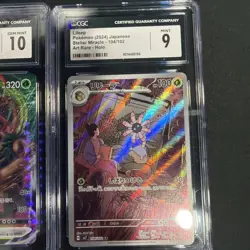 POKEMON 3 SLAB LOT GRADED LILEEP CGC 9 LAPRAS EX CGC 10 TREVENANT CGC 10 - Image 4