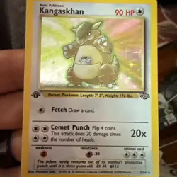 Pokemon TCG Kangaskhan Holo Rare Jungle 1997 First Edition 5/64 Near Mint - Image 1