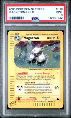 2003 POKEMON SKYRIDGE #H18 MAGNETON-HOLO PSA 9 - Image 1