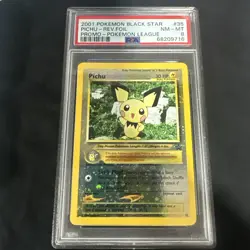 Pichu (2001) Black Star Promo League Reverse Holo #35 PSA 8 Mint Pokemon TCG - Image 1