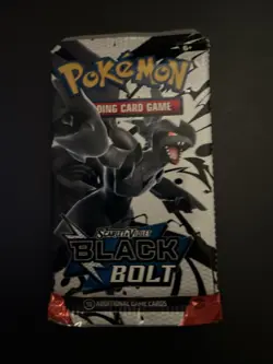 Heavy 22.87g Pokemon TCG SV 10.5 Black Bolt Booster Pack Sealed! - Image 2