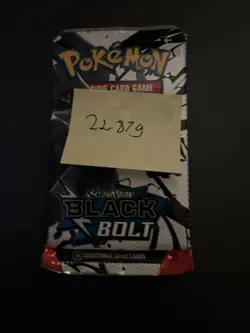 Heavy 22.87g Pokemon TCG SV 10.5 Black Bolt Booster Pack Sealed! - Image 4