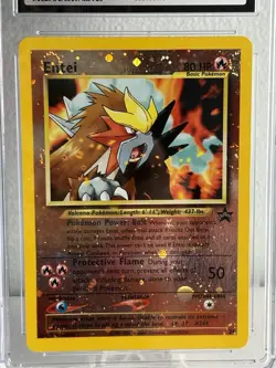 2001 Entei Pokemon CGC Mint 9 Black Star Promo Spell of the Unknown English #34 - Image 3