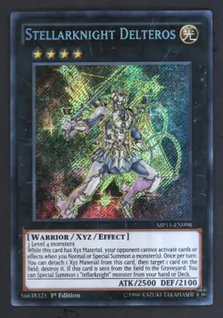 YugiOh Stellarknight Deltreros - MP15-EN098 - Secret Rare 1st Edition U/P NM-M - Image 1