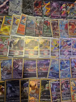 50 Pokemon Card Bulk Lot Holo Rare & Ultra Rare V/VMAX or Full Art Guaranteed - Image 1