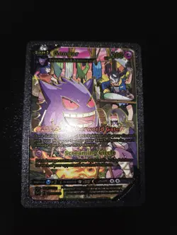 Full Art Gengar Black Foil Card Fan Art Display Card TG10/TG30 HP200 - Image 2