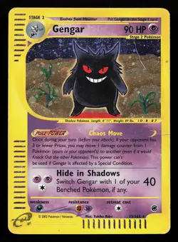 Gengar 13/165 Holo Rare Expedition Pokemon Card - Image 1