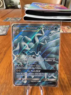 Alolan Ninetales GX 132/145 Guardians Rising 2017 Full Art Holo Pokemon Card TCG - Image 1