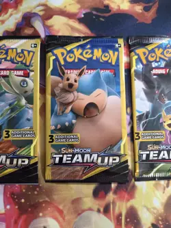 Pokemon TEAM UP Booster Pack Sealed Lot! 3 Packs / 3 Cards Each READ DESCRIPTION - Image 5