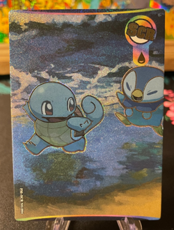 🔥NON TCG Eif Origin 3.0 Chinese Pokemon Card PM-SCR No.004 Squirtle Piplup🔥 - Image 1