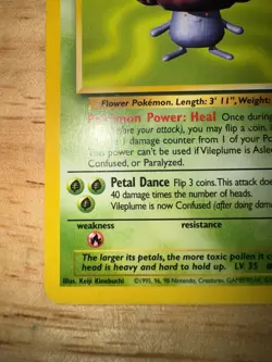 Pokemon TCG Vileplume 31/64 Jungle Unlimited Non-Holo Card LP - Image 5