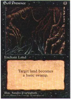 FBB Korean Evil Presence ~ Moderately Played 4th Edition Fourth Foreign Black Bo - Image 1