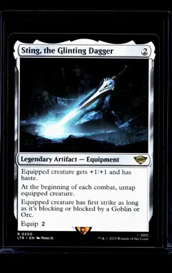 MTG Magic The Gathering LOTR Lord of the Rings #250 Sting the Glinting Dagger - Image 1