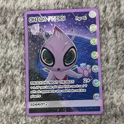 Onion Fairy Bootlegmons Shiny Celibi Pokemon Fan Art Custom Card Textured Holo - Image 1