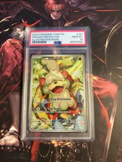 2024 POKEMON TWM EN-TWILIGHT MASQUERADE #181 HISUIAN GROWLITHE PSA 10 - Image 1