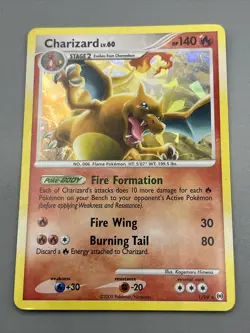 Charizard 1/99 Platinum Arceus Cracked Ice Holo Variant Tin Promo Pokemon Card - Image 1