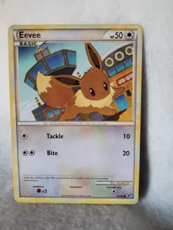 Pokemon TCG Eevee HSSS Undaunted 47/90 Regular Common NM - Image 1