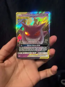 Pokemon Gengar & Mimikyu GX Tag Team Full Art SM Holo Card 53/181 - Image 1