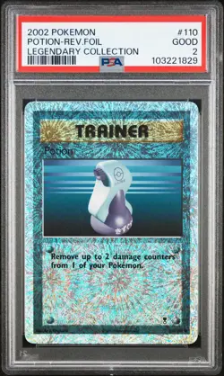 2002 POKEMON LEGENDARY COLLECTION #110 POTION-REVERSE FOIL PSA 2 - Image 1