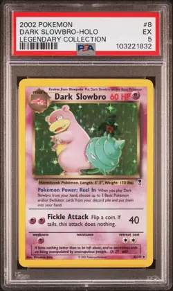2002 POKEMON LEGENDARY COLLECTION #8 DARK SLOWBRO-HOLO PSA 5 - Image 1