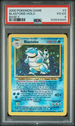 2000 POKEMON BASE SET 2 #2 BLASTOISE-HOLO PSA 4 - Image 1