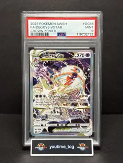 2023 Pokemon Sword And Shield Crown Zenith Fa Deoxys Vstar #GG46 PSA 9 - Image 1
