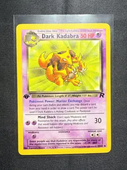 Pokemon TCG Dark Kadabra 39/82 Non-Holo Uncommon 1st Edition Team Rocket - Image 1