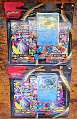 LOT OF 2 Pokemon Mega Evolution 3 Pack Blister Psyduck Golduck Combo Packs S089 - Image 1
