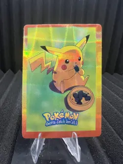 Pikachu Vintage Pocket Monsters Vending HOLO Prism Sticker Bandai 1999 Nintendo - Image 1