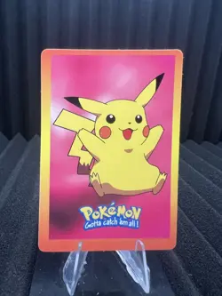 Pikachu Vintage Pocket Monsters Vending HOLO Prism Sticker Bandai 1999 Nintendo - Image 2