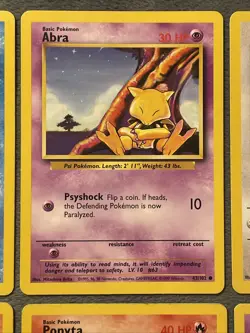 Vintage Pokemon Cards Base Set Jungle Eevee Abra Charmander Onix Abra Jynx +more - Image 3