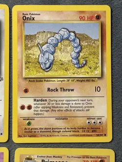 Vintage Pokemon Cards Base Set Jungle Eevee Abra Charmander Onix Abra Jynx +more - Image 5