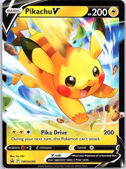 Pikachu V SWSH285 SWSH: Sword & Shield Promo Cards - Pokemon Card - NM - Image 1