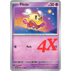 4X Pokemon TCG Flittle 068/142 S&V Stellar Crown Regular Card English 2024 NM - Image 1