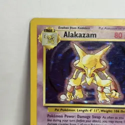 Alakazam 1/102 Base Set Holo Rare Vintage 1999 Pokemon Card - Image 2