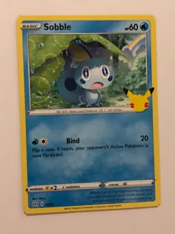 Pokemon Card 25th Anniversary Promo Sobble 24/25 Near Mint - Image 1