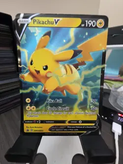 Pikachu V SWSH063 Black Star Promo Ultra Rare Pokemon Card Mint - Image 1