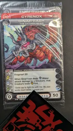 Chaotic Fire And Stone 3 Card Promo Featuring Ginar'rash 34/100 Sealed - Image 1