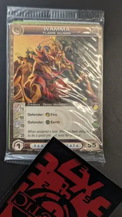 Chaotic Fire And Stone 3 Card Promo Featuring Wamma 24/100 Sealed - Image 1
