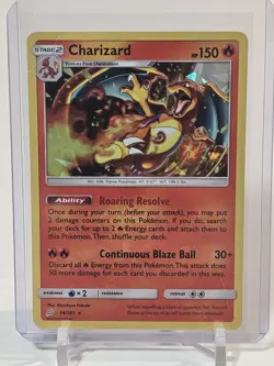 Pokemon Charizard Card 14/181 - Sun & Moon Team Up - Rare Holo - Image 1