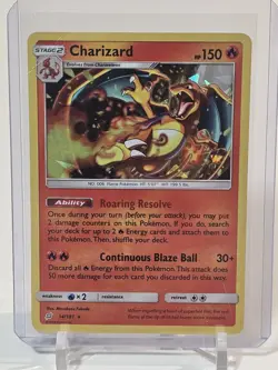 Pokemon Charizard Card 14/181 - Sun & Moon Team Up - Rare Holo - Image 2