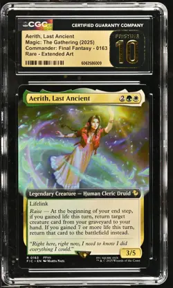 AERITH, LAST ANCIENT Final Fantasy Extended Art Rare CGC Pristine 10 MTG - Image 1